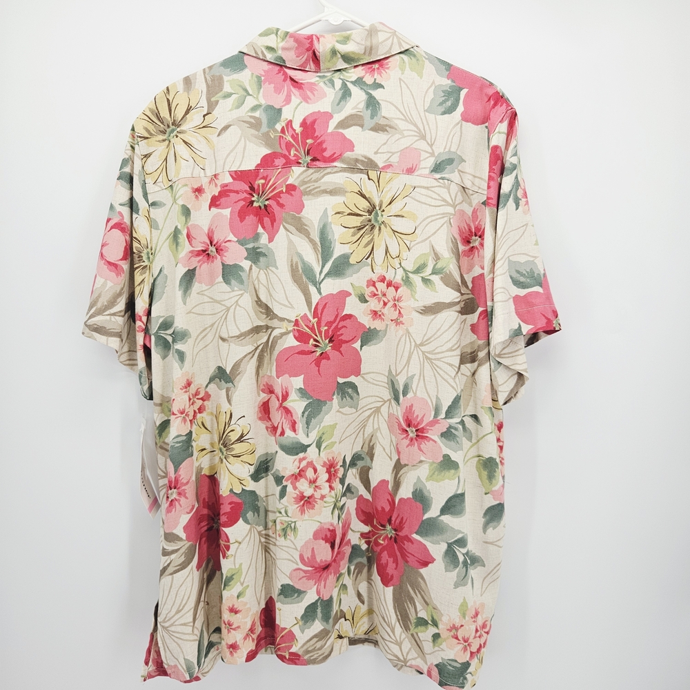 Alfred Dunner Floral Blouse Pink, Green Rayon Linen Women's Plus Size 20W NWT - Picture 3 of 7